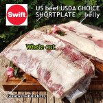 Beef belly samcan SHORTPLATE USDA US CHOICE NEBRASKA frozen whole cuts +/- 6kg/pc 48x28cm (price/kg)